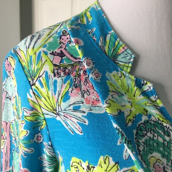 Lilly Pulitzer 24965 Mandy V Neck Jungle Toile Glam Tunic Shirt Size Medium - Picture 11 of 16
